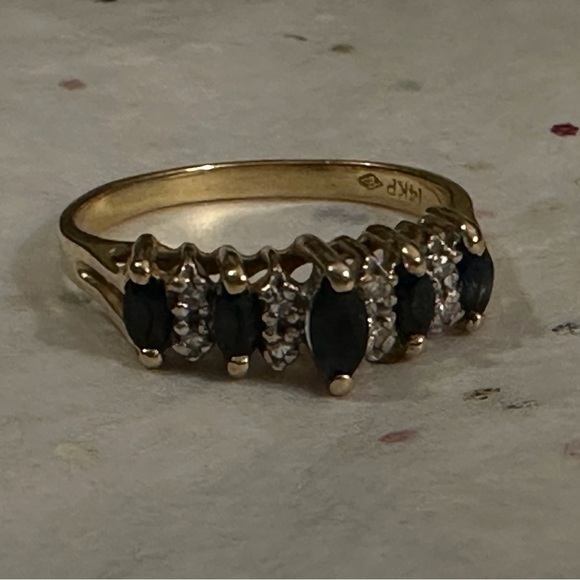 Jewelry - Diamond and Sapphire 5 Stone Ring